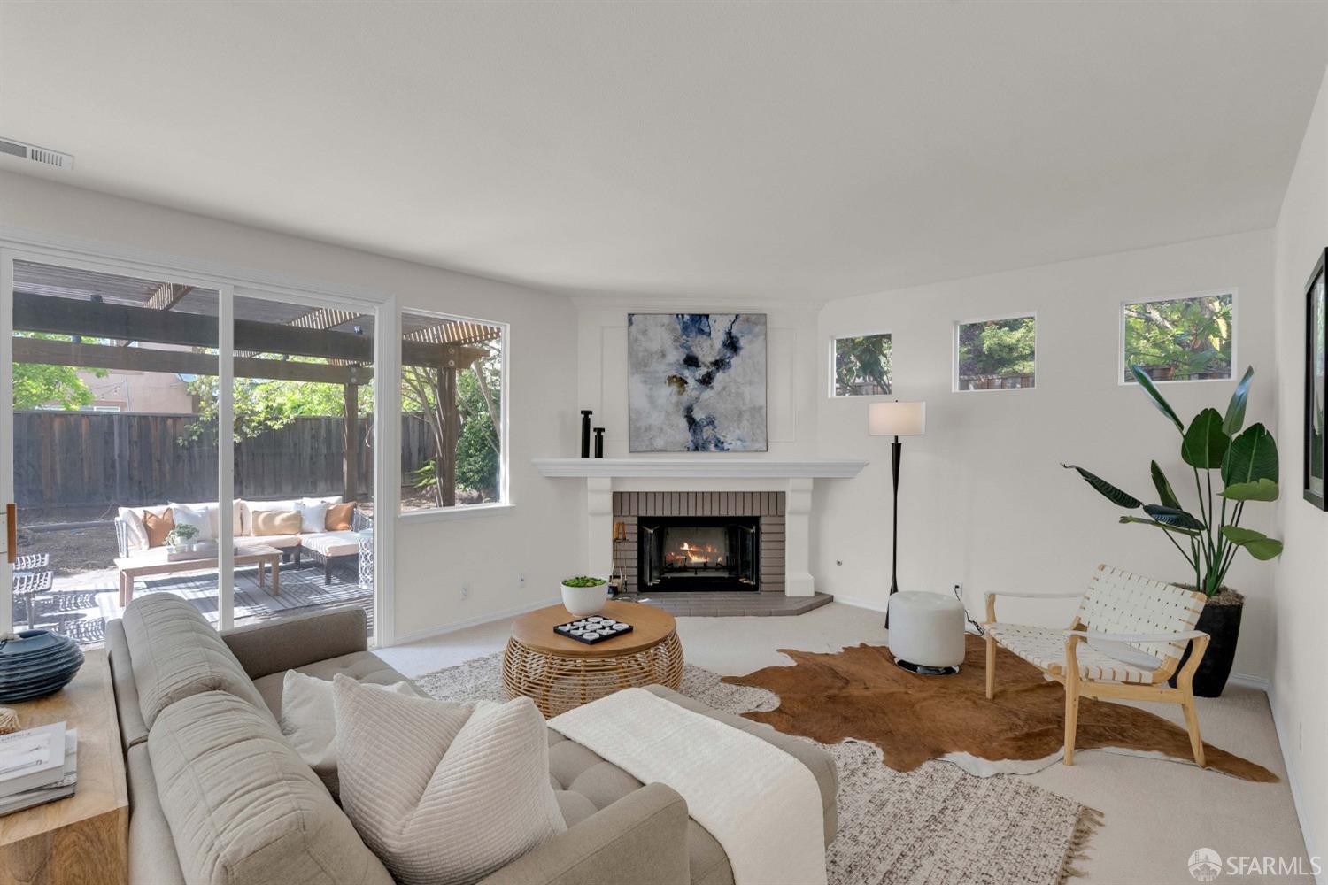 624 Sunflower Court San Ramon, CA 94582 - Photo 6 of 21 a living room with furniture and a fireplace