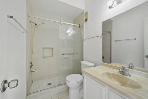 a view of a black gate