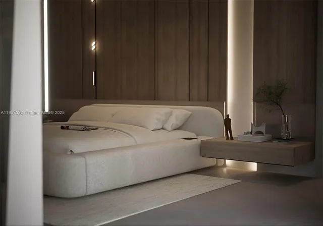 a living room with furniture and a couch