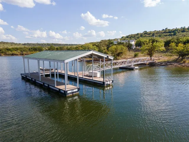 a view of a lake with houses