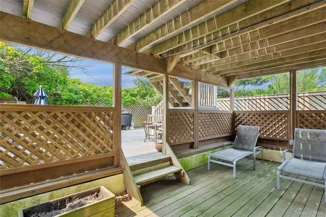 a view of balcony with ocean view