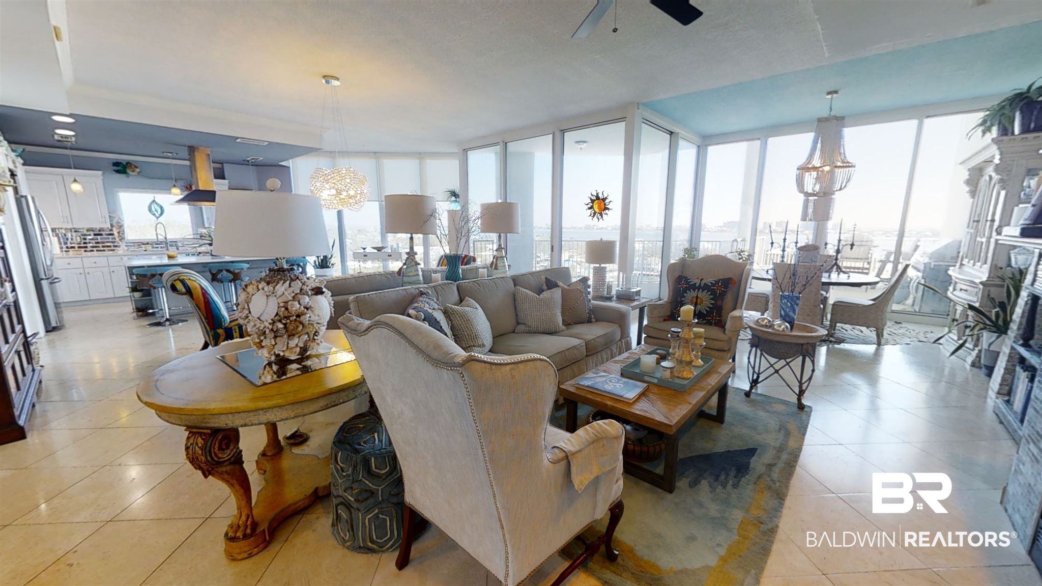 28250 Canal Road, Unit 705 Orange Beach, AL 36561 - Photo 2 of 49 Living Room: 10 foot Ceilings