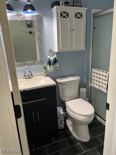 5795 Merwin Chase Road Brookfield, OH 44403 - Photo 27 of 39 Bathroom featuring vanity and an enclosed shower