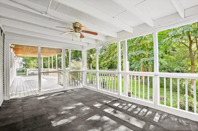 a view of porch with an outdoor space