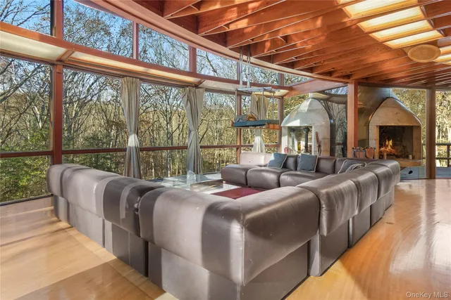 a view of a door and a window