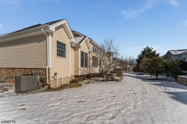 a view of a park with swings and slides