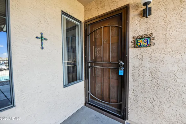 a door with a front door