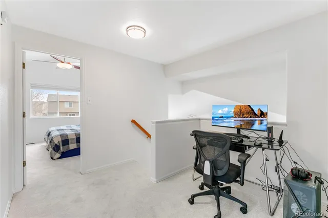 a view of workspace with a window