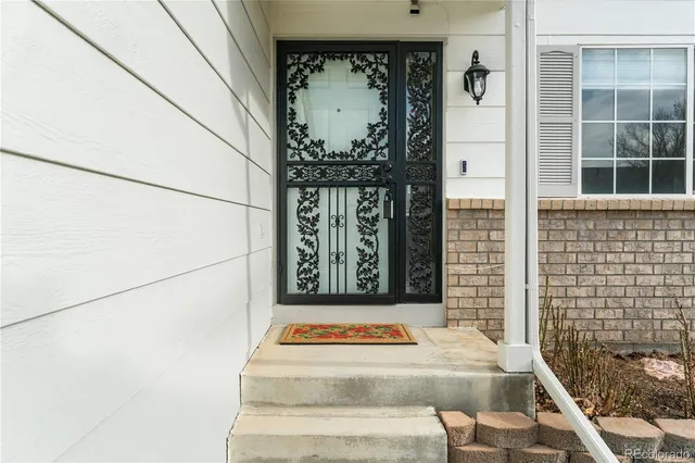 a view of a entryway door of the house