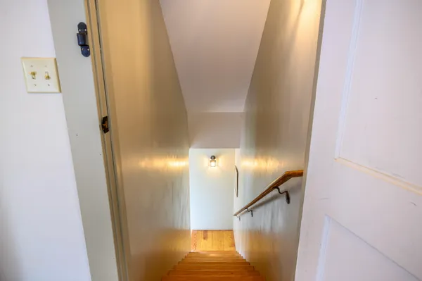 a view of lake with green space