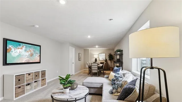 a view of a park with slide