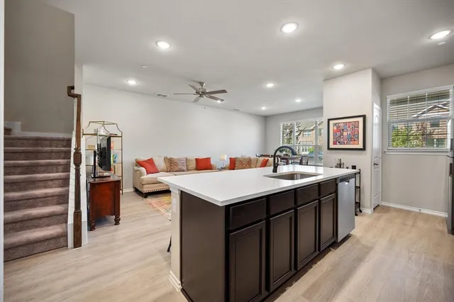 a bathroom with a sink double vanity and a mirror