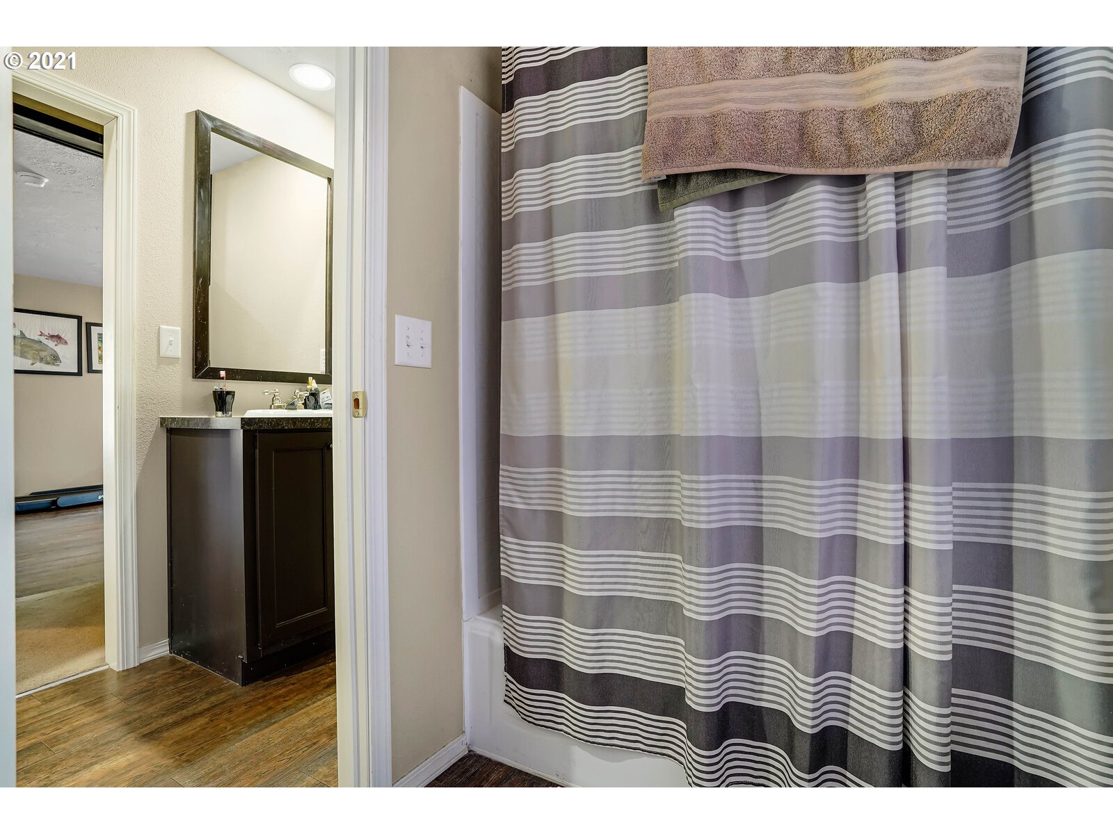 32300 Hidden Valley Road Lebanon, OR 97355 - Photo 20 of 29 a bathroom with a sink and a mirror