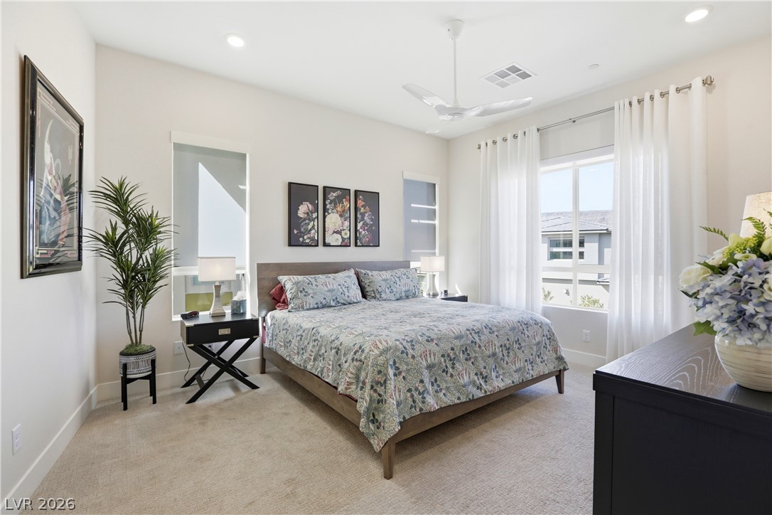 4159 Solace Street, Unit 2 Las Vegas, NV 89135 - Photo 29 of 71 Spacious Primary BR, window coverings and drapes.