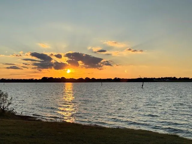 a view of an ocean and beach