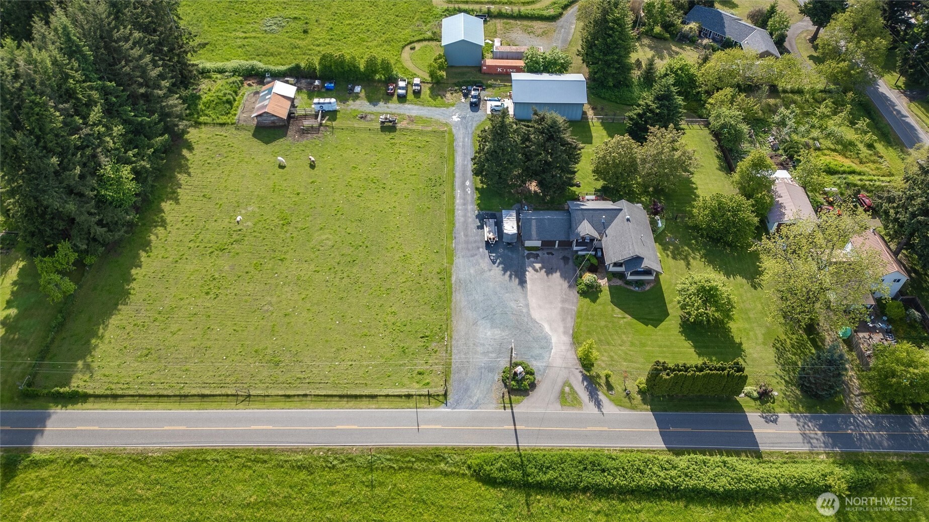 5875 Sand Road Bellingham, WA 98226 - Photo 40 of 40 an aerial view of a house with a yard