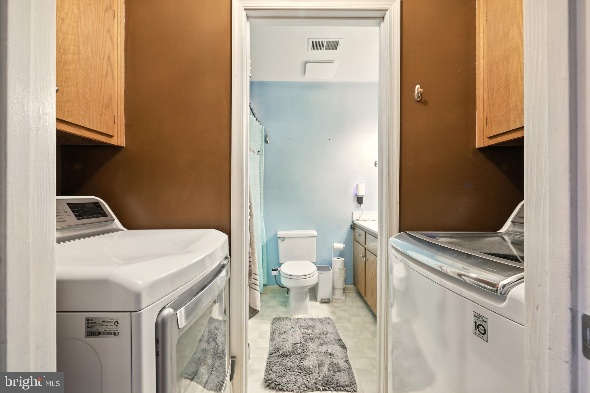 859 Colley Block Road Strasburg, VA 22657 - Photo 35 of 52 a bathroom with a sink a toilet and a mirror