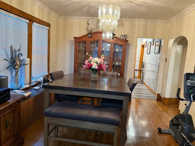 a view of a living room with furniture