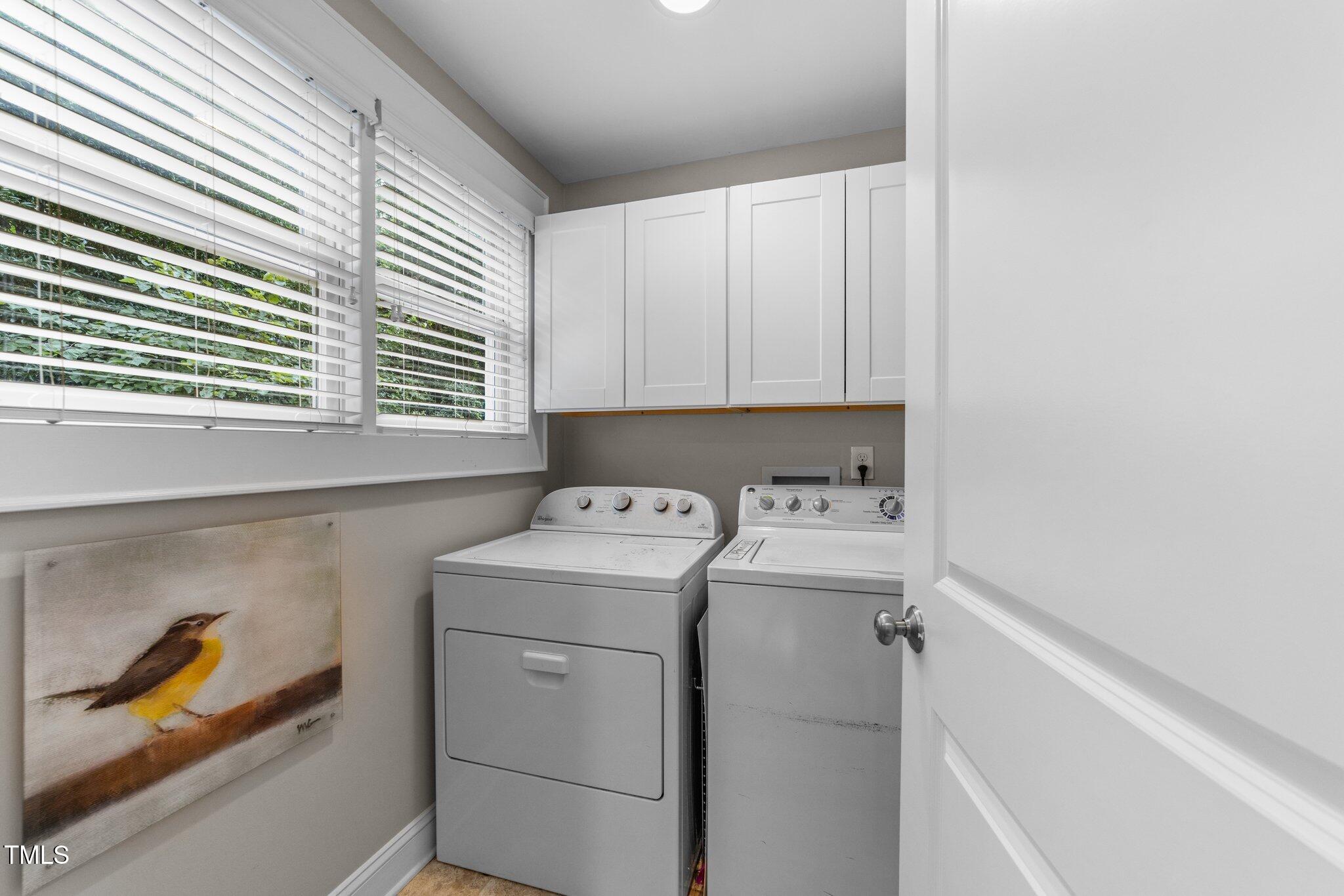 2219 Creston Road Raleigh, NC 27608 - Photo 24 of 45 a view of storage and utility room with washer and dryer