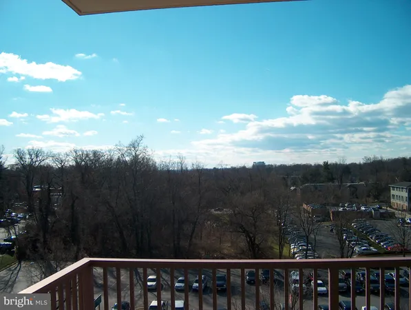 a view of a balcony with an outdoor space