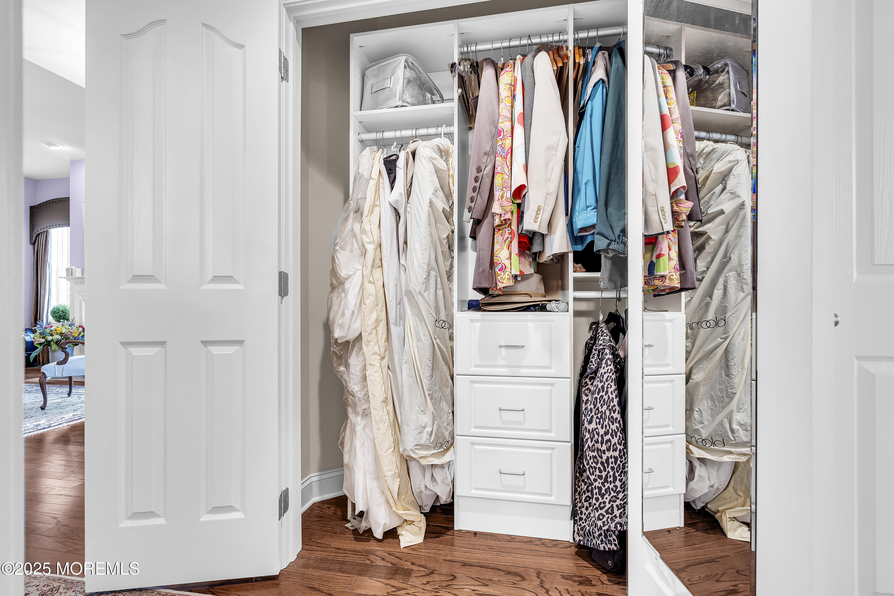 14 Harvey Cedar Way Waretown, NJ 08758 - Photo 35 of 59 a view of walk in closet with clothes