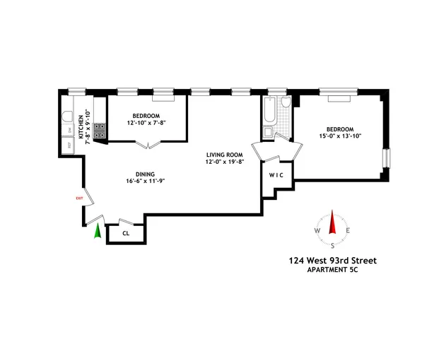$1,100,000 | 124 West 93rd Street, Unit 5C | Upper West Side