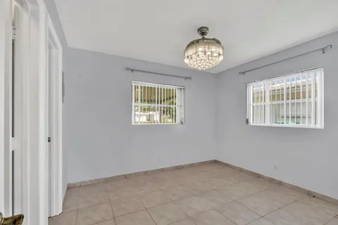 an empty room with closet