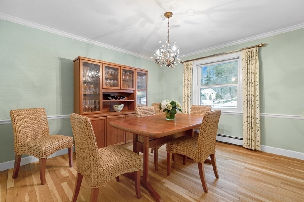 6 Sherman's Bridge Road Wayland, MA 01778 - Photo 17 of 42 a view of a dining room with furniture window and wooden floor