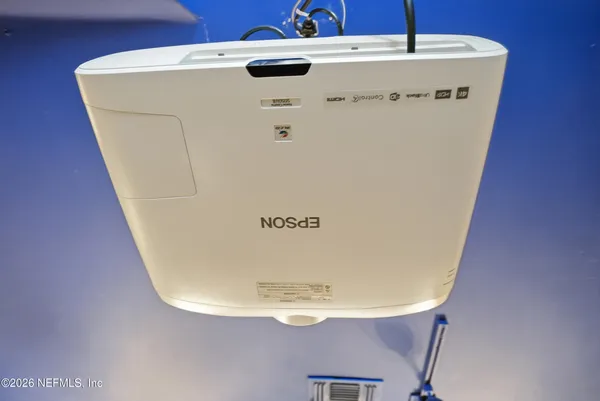 a view of a garden with a fountain