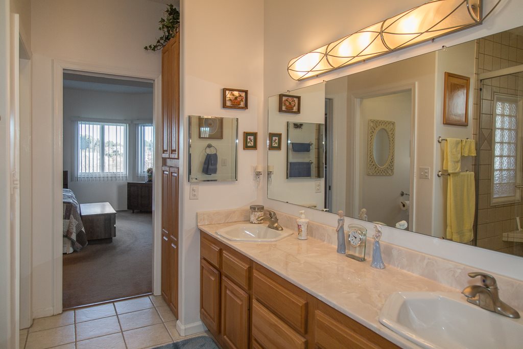29 Lockheed Boulevard Waynesboro, VA 22980 - Photo 24 of 43 a en suite bathroom with a granite countertop sink a mirror and a shower