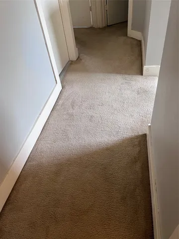 an empty room with closet