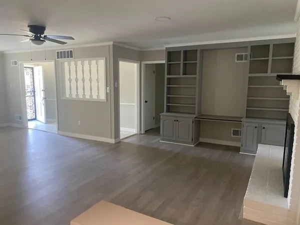 an empty room with a window