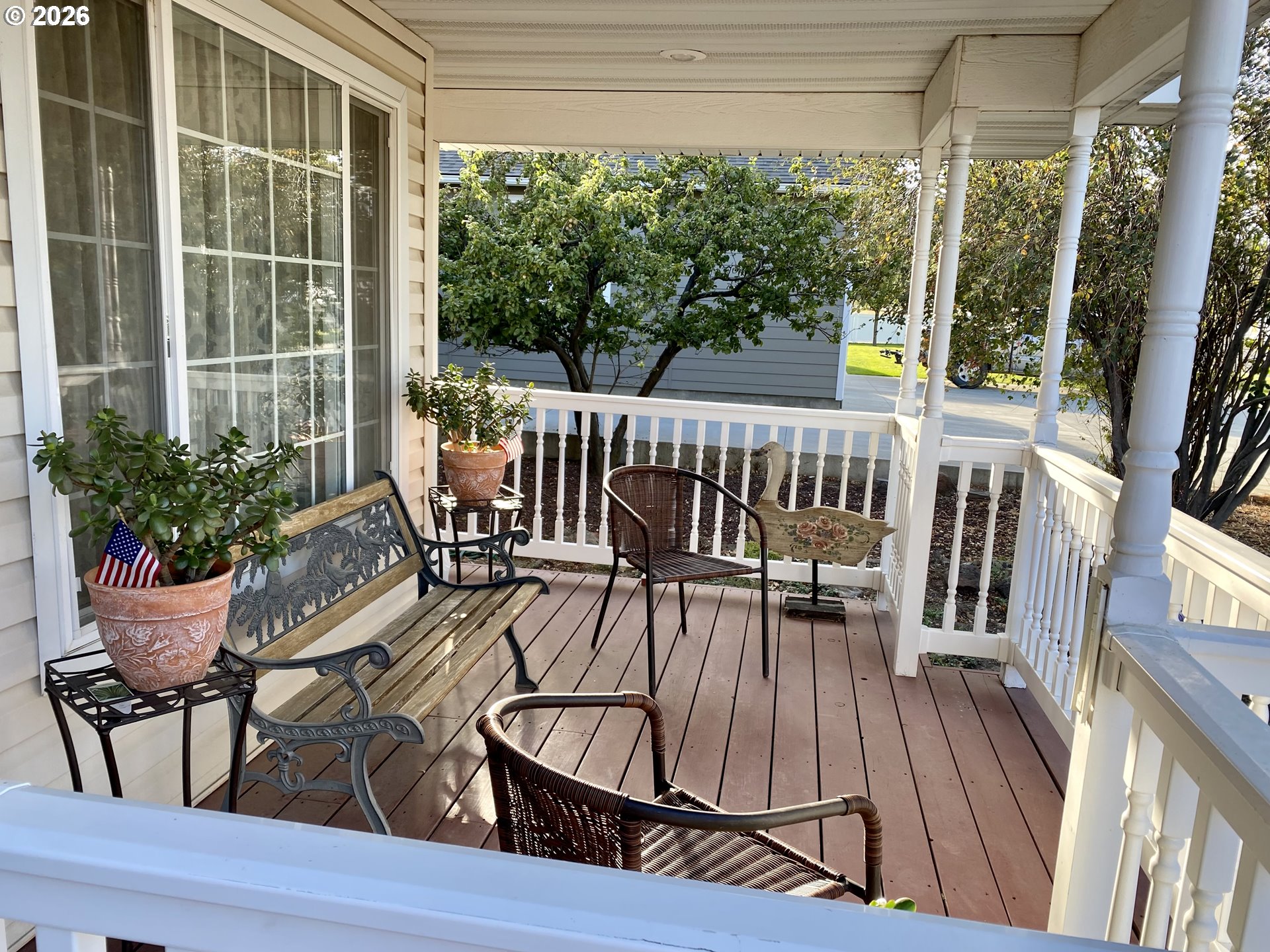 3555 Indiana Avenue Baker City, OR 97814 - Photo 3 of 43 a view of a chairs and table on the deck