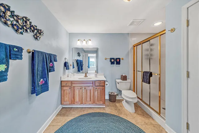 a view of a lake with a big yard