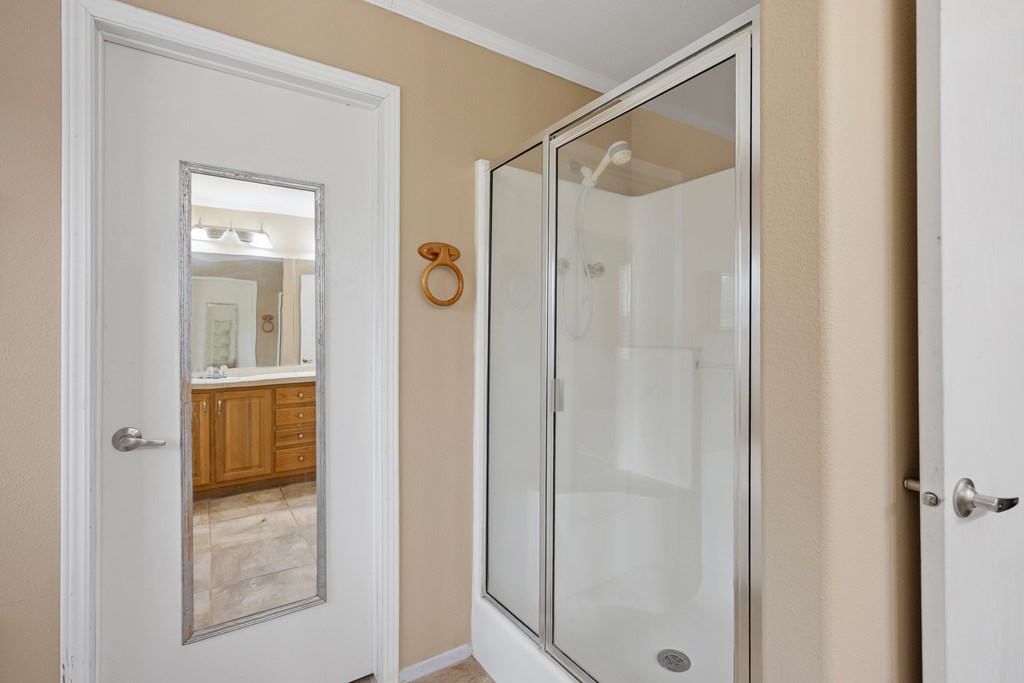 3955 Klein Branch Road Harper, TX 78631 - Photo 19 of 40 a bathroom with a shower and a sink
