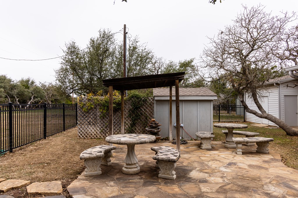 3955 Klein Branch Road Harper, TX 78631 - Photo 27 of 40 a view of a patio with a table and chairs