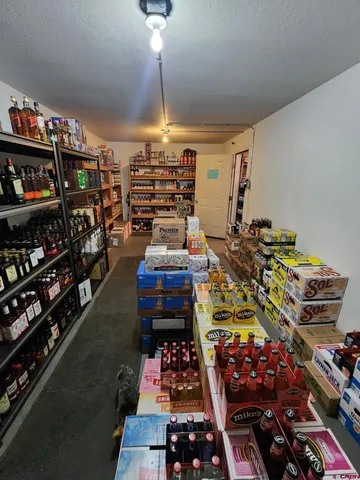 a view of a storage in a room