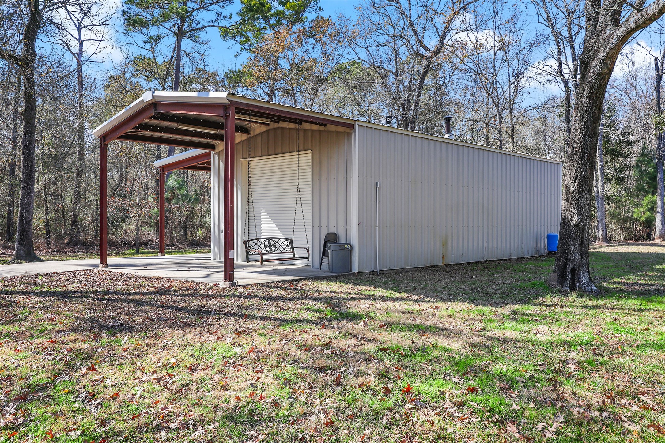1635 Wallisville-Turtle Bayou Road Wallisville, TX 77597 - Photo 11 of 46 a backyard of a house with barbeque oven