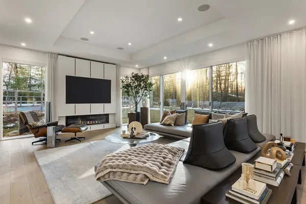 a view of entryway with furniture and painting on the wall