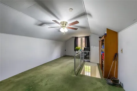 a view of a hallway with a projector