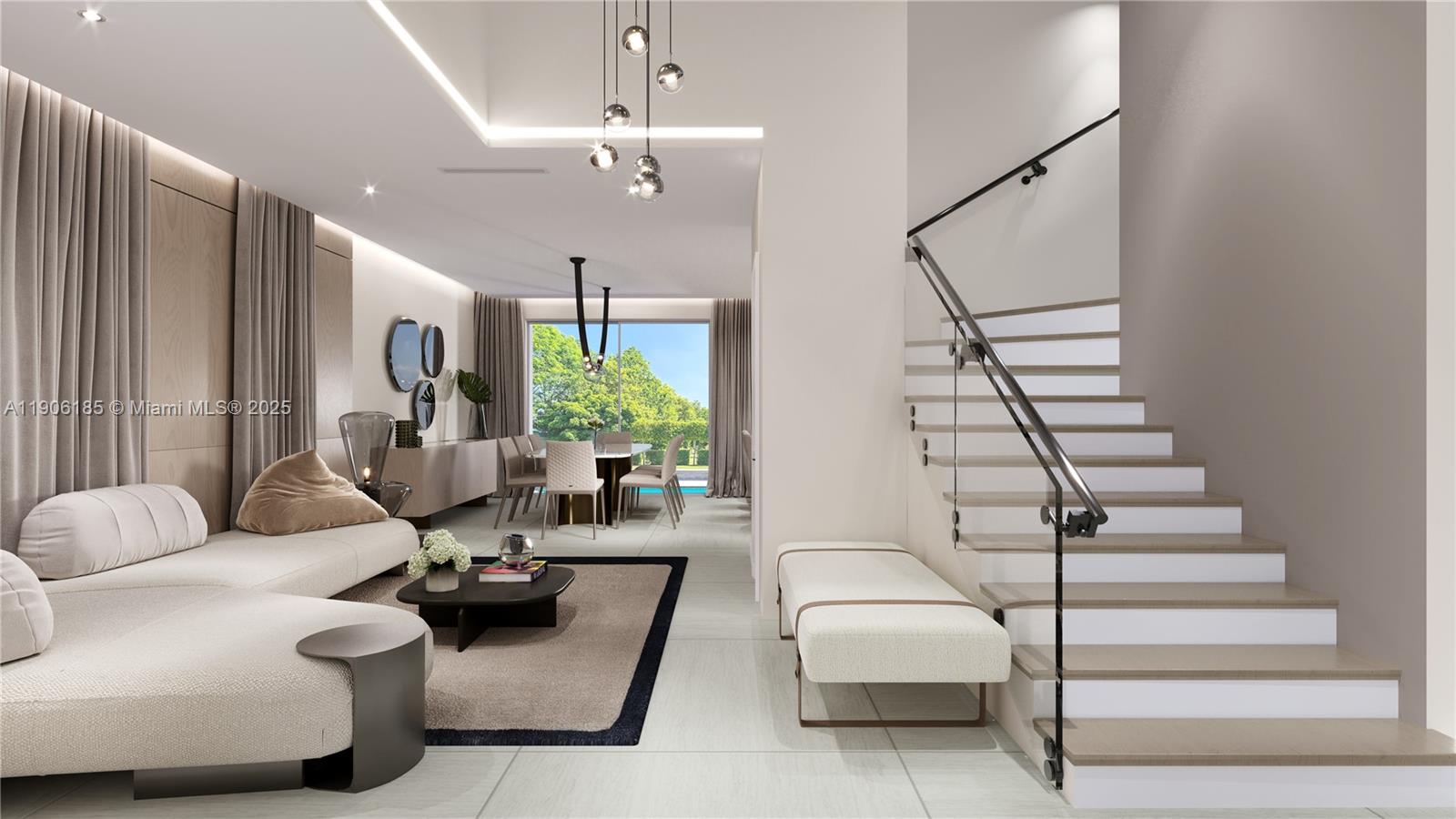 3944 194th Trail Sunny Isles Beach, FL 33160 - Photo 12 of 20 a living room with furniture and wooden floor