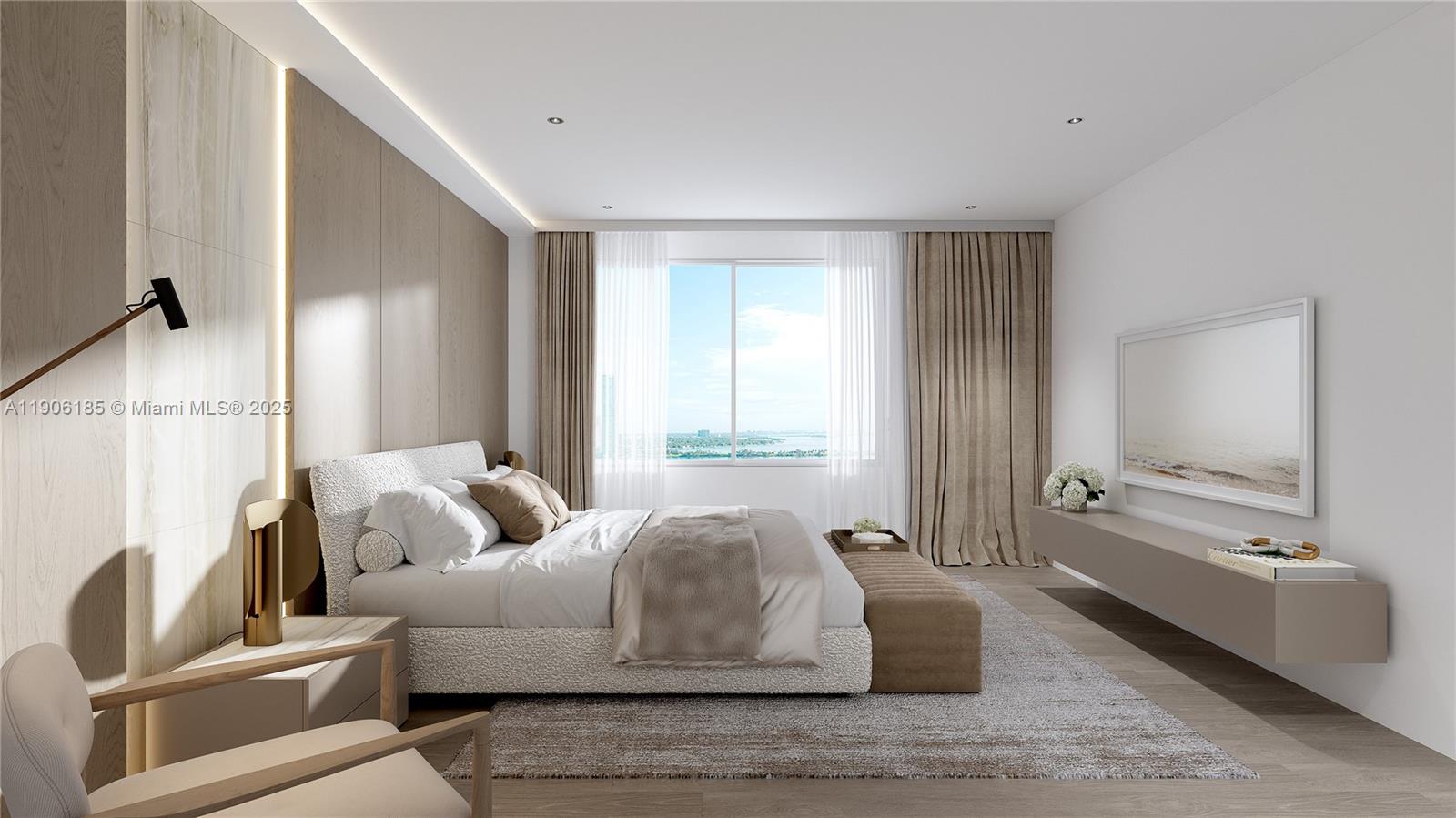 3944 194th Trail Sunny Isles Beach, FL 33160 - Photo 14 of 20 a living room with furniture and a large window