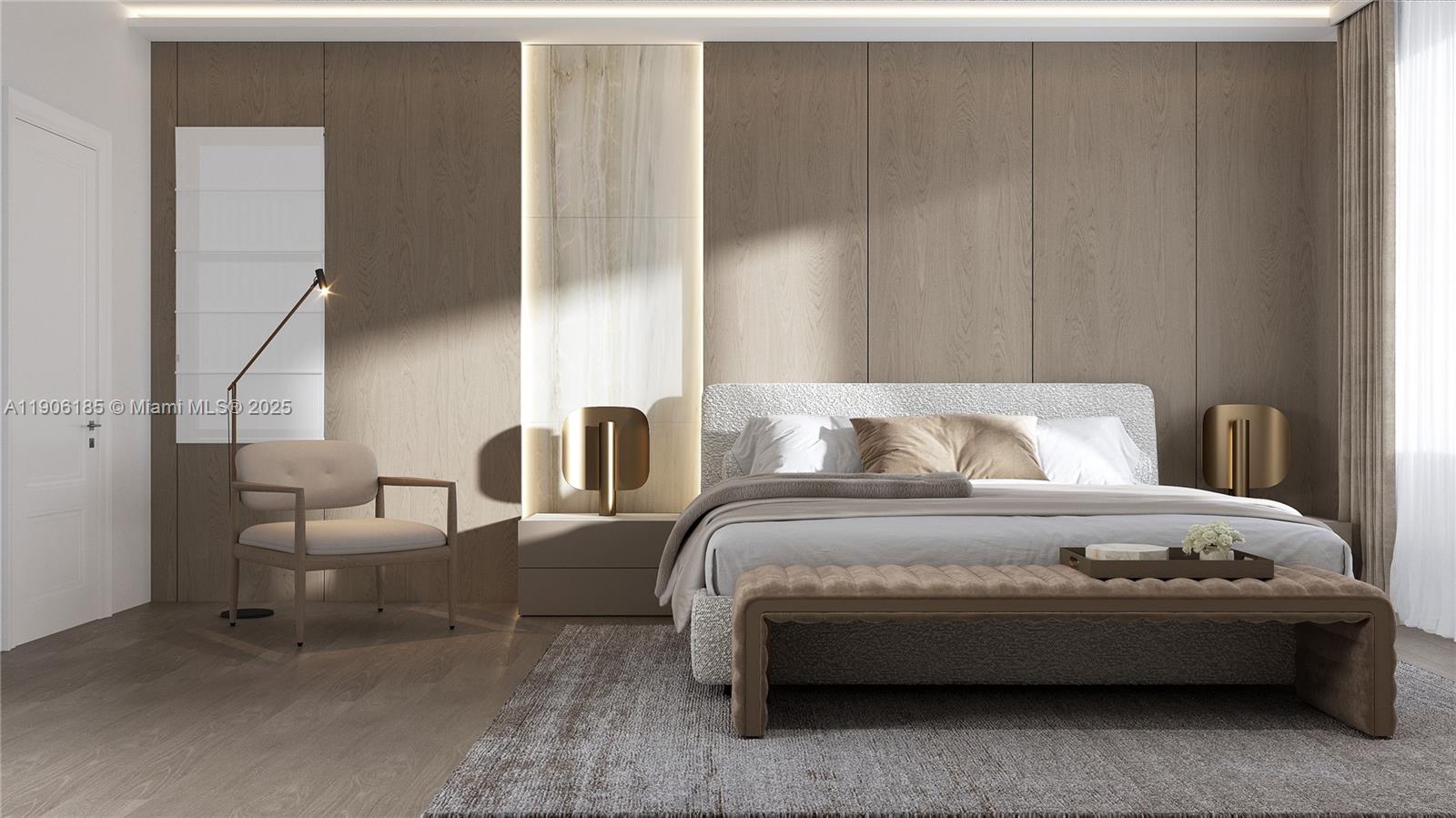 3944 194th Trail Sunny Isles Beach, FL 33160 - Photo 15 of 20 a room with a bed and a couch