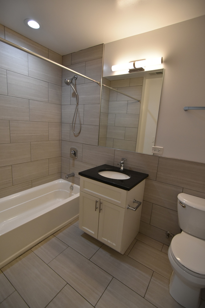 732 West Grace Street, Unit 2W Chicago, IL 60613 - Photo 15 of 15 a bathroom with a sink a toilet and bathtub