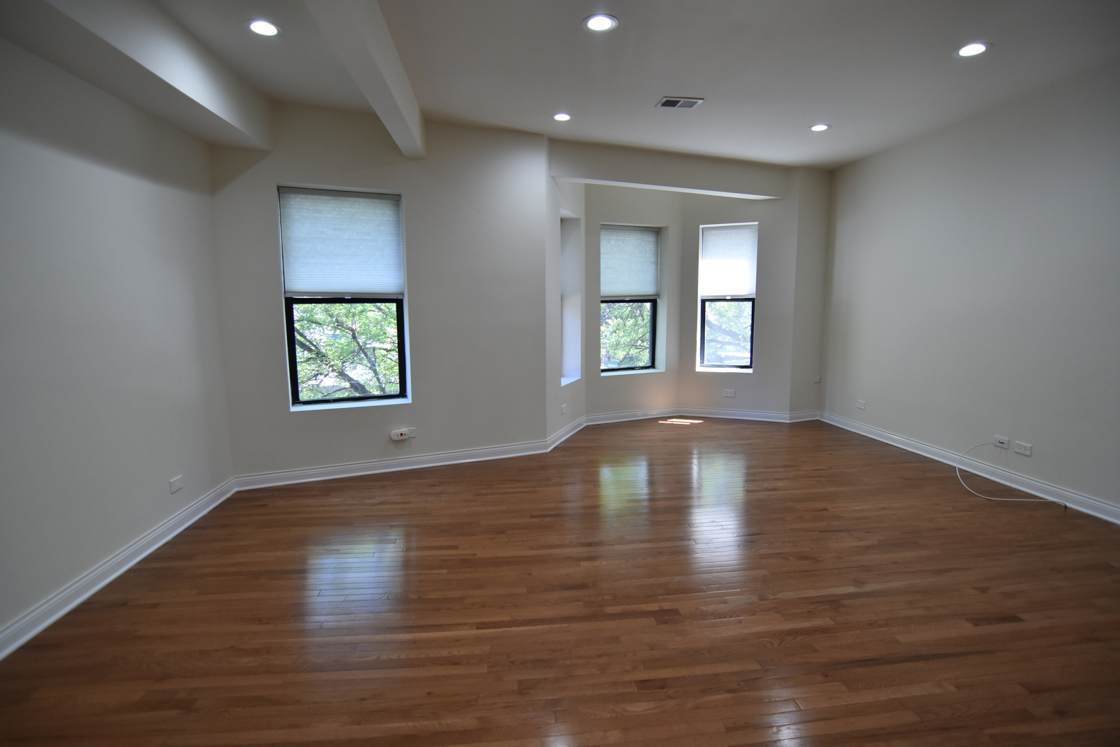 732 West Grace Street, Unit 2W Chicago, IL 60613 - Photo 5 of 15 an empty room with wooden floor and windows