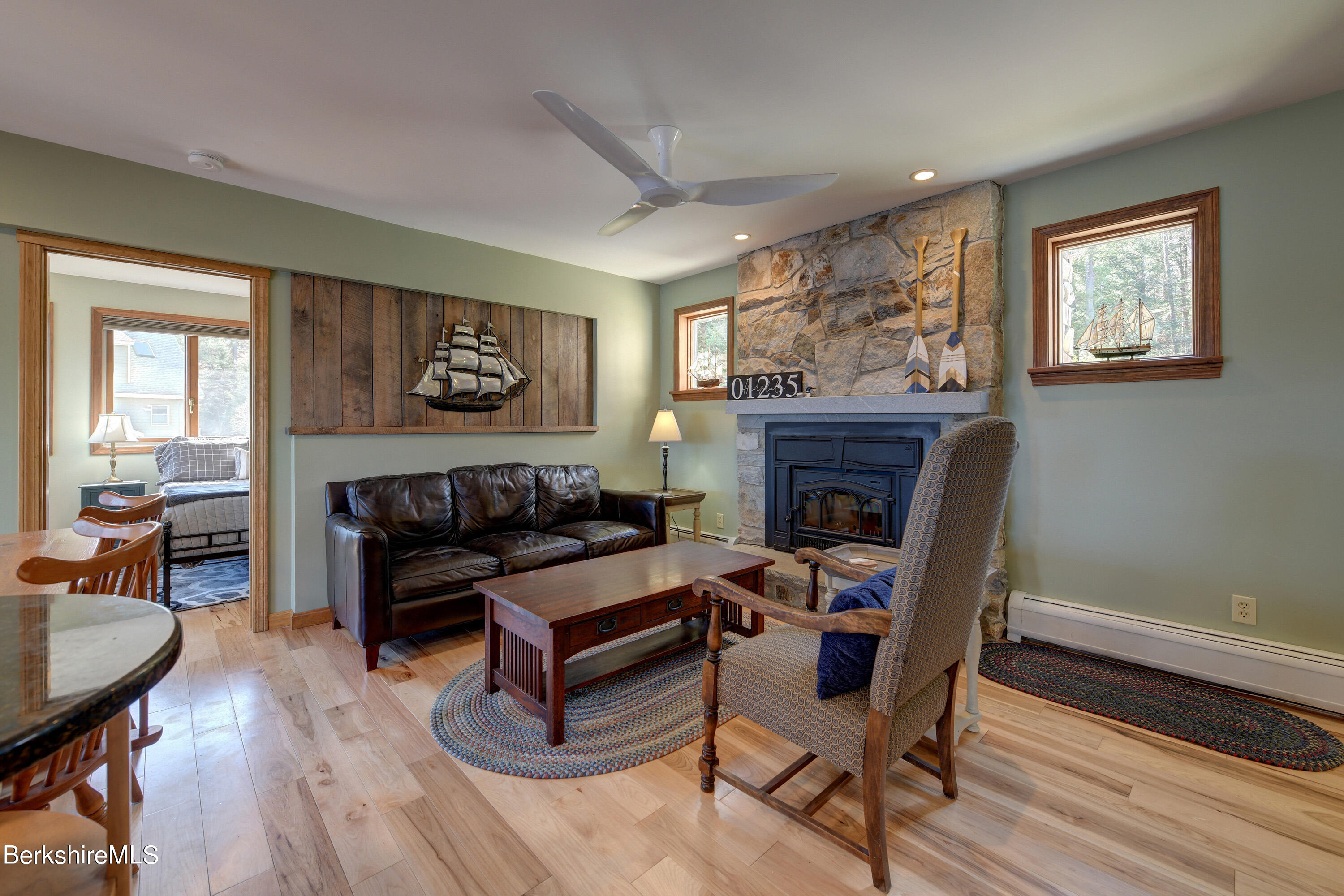 139 Shore Road Hinsdale, MA 01235 - Photo 10 of 62 Living Area with wood burning fireplace