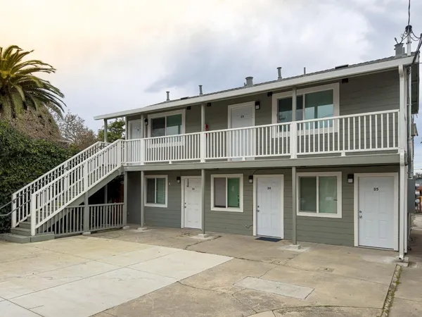 a front view of a house with balcony