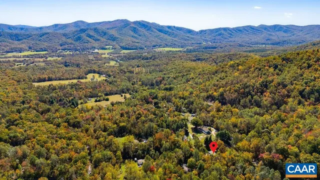 a view of a and mountain