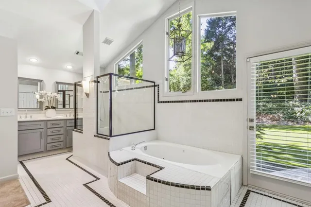 a view of small space with wooden floor