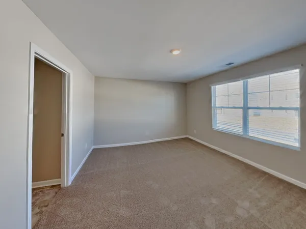 an empty room with a window